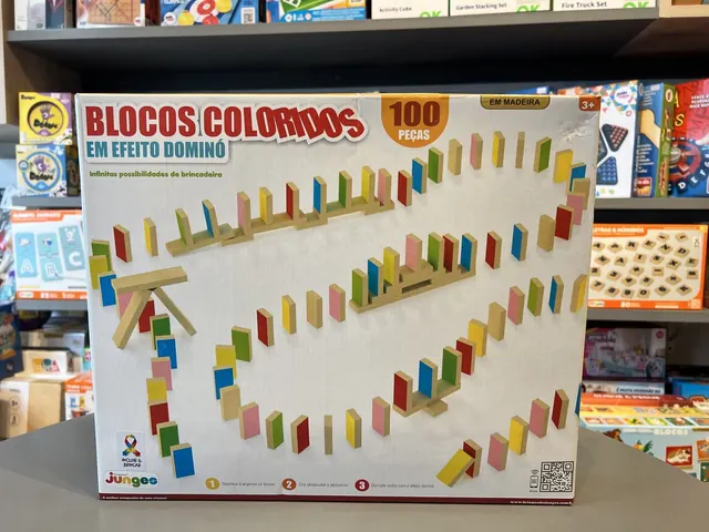 Blocos Coloridos em Efeito Dominó (100 peças)